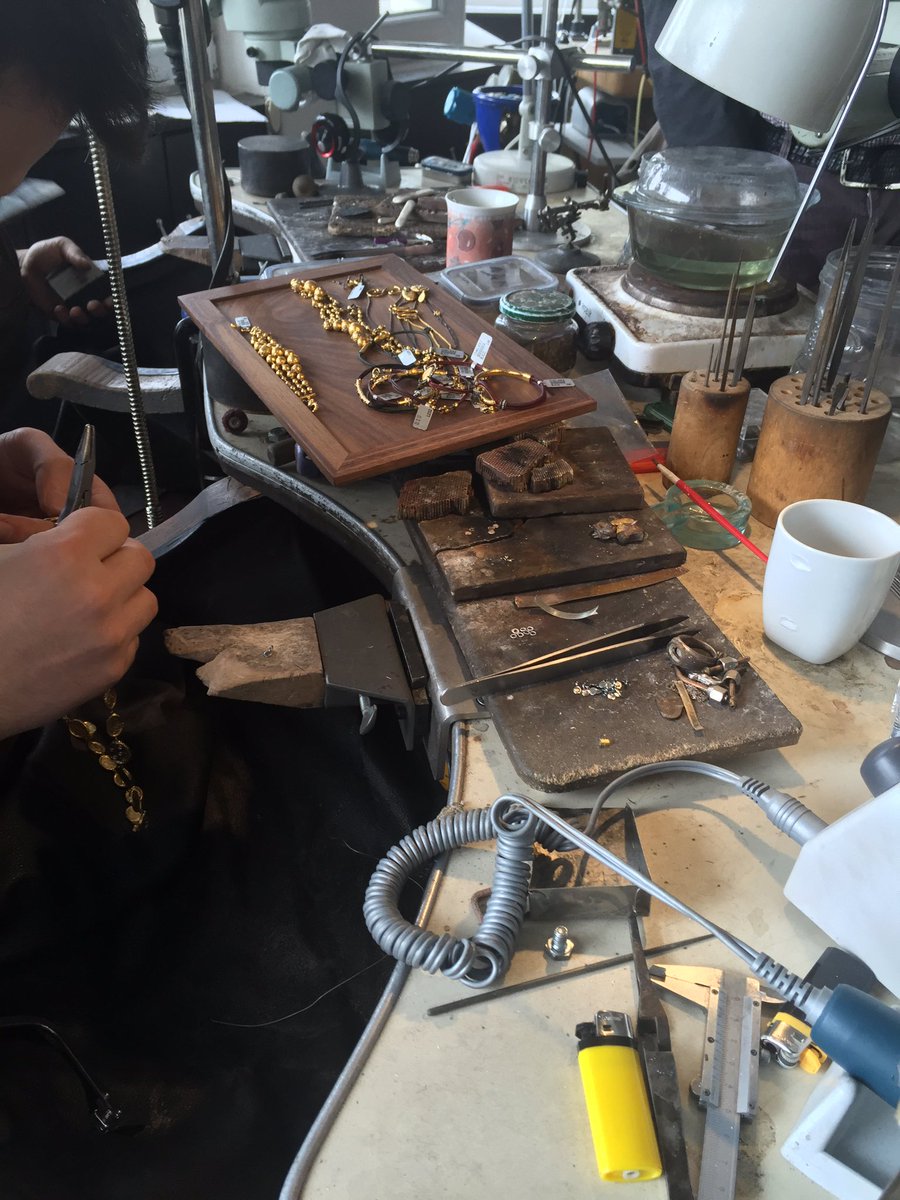 plus90atelier's tweet photo. Our 24K Pure Gold&amp;Diamond accessories production  will be finished soon for Italian mens brand 🇮🇹 @thecarti 💎 https://t.co/fj2NRSx9eq