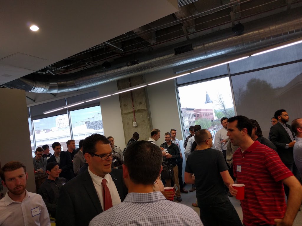 NagleCode's tweet image. Standing room only @openHSV .   Had a good meeting for #HacksterLive Hardware Hacking.