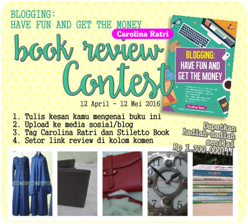Stiletto_Book's tweet photo. Yes, Stilovers, bener banget. Hari ini adalah deadline #BloggingHaveFun BookReview COntest w/ @RedCarra https://t.co/gX99usnYei