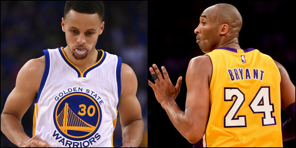 ESPNNBA's tweet photo. After 3 Quarters:
Steph Curry: 46 Pts
Kobe Bryant: 37 Pts https://t.co/GhyxFTfHRz