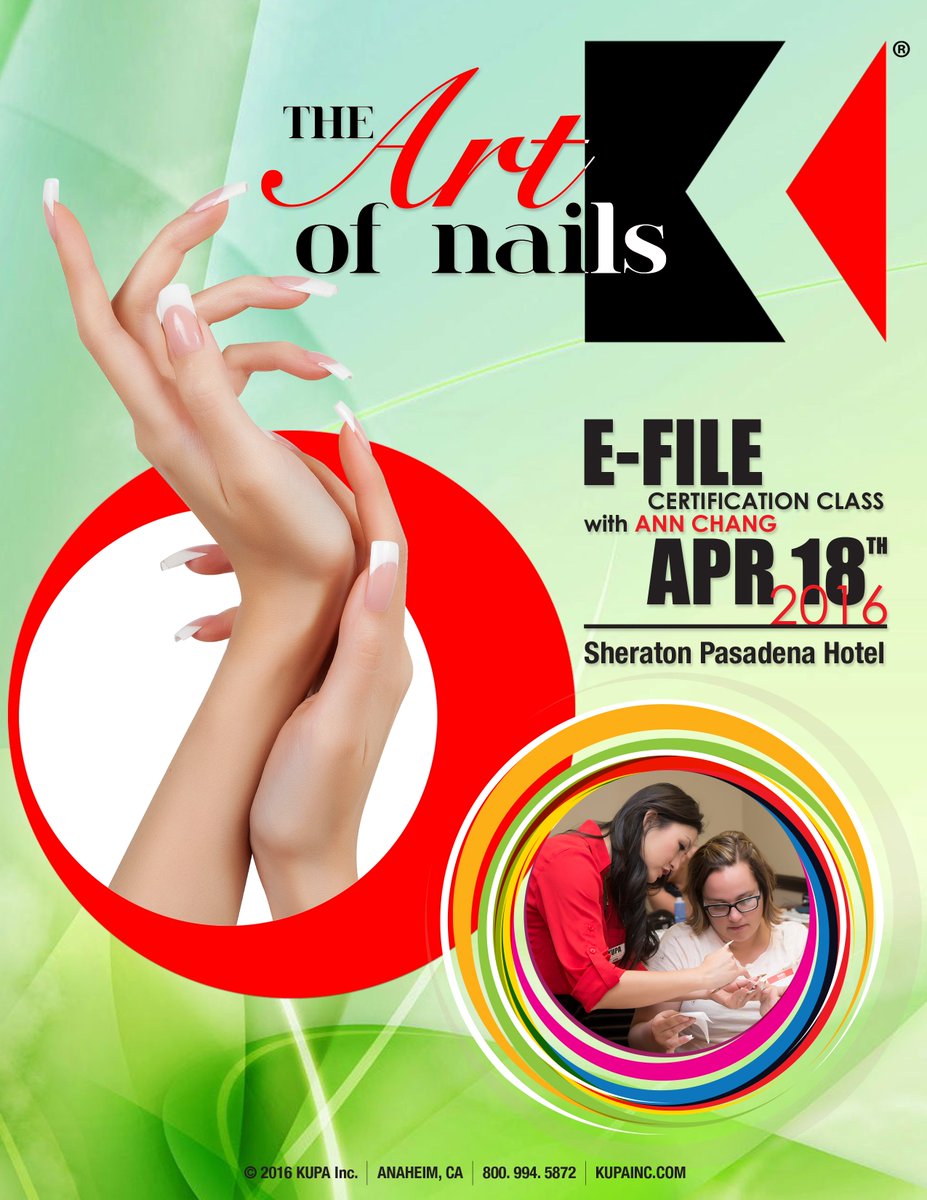 KupaInc's tweet photo. #KupaInc #ElectricFile #Certification #Class Day After #NAILPROPasadena Mon. April 18th 2016 https://t.co/X0m2T28Xhg https://t.co/aA1vT9ugyD
