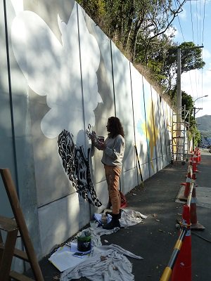 WgtnCC's tweet photo. The mural in Karori is close to finishing - have you spotted it yet? #wellymyway https://t.co/L4dljYs3gU