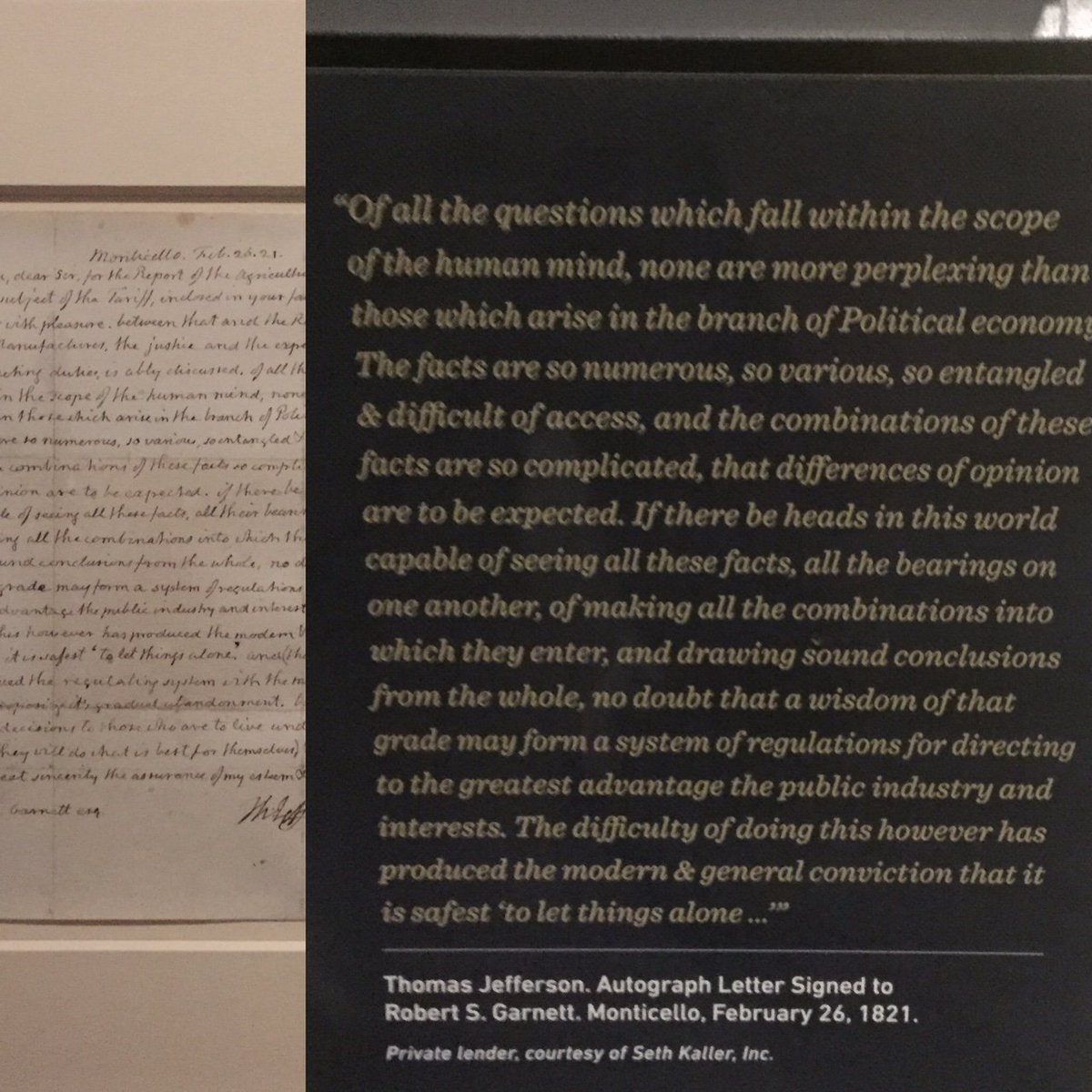 #tbt to -- #FREEDOMDAY -- an original letter from Thom. Jefferson warning against #fatalconceit & regulatory hubris.