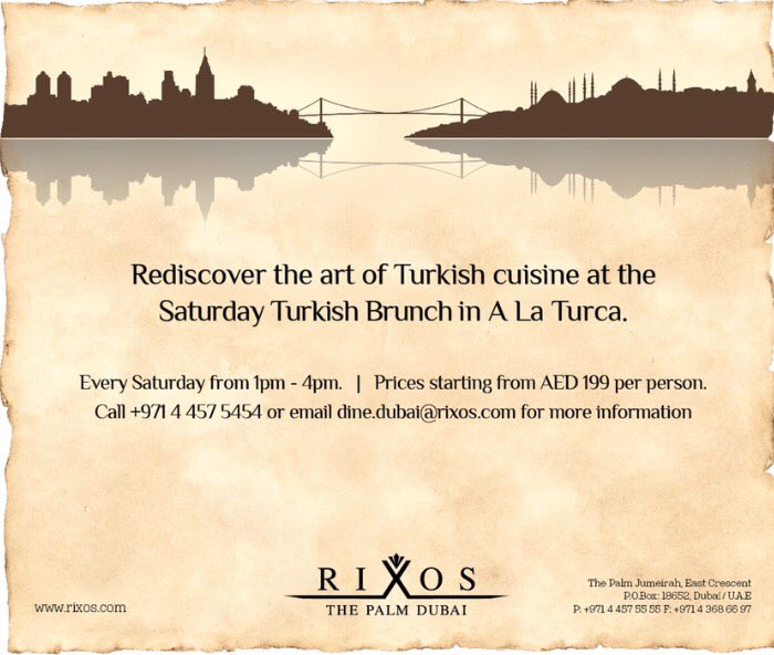 RixosThePalm's tweet image. Check out Dubai&apos;s most important unique Saturday Brunch #rixosstyle