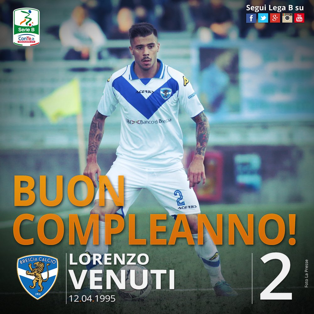 Lega_B's tweet photo. .@lollovenu compie oggi 21 anni. Buon compleanno al difensore del @BresciaOfficial #SerieB ConTe.it #CalcioVero https://t.co/hf7x1XAR6w