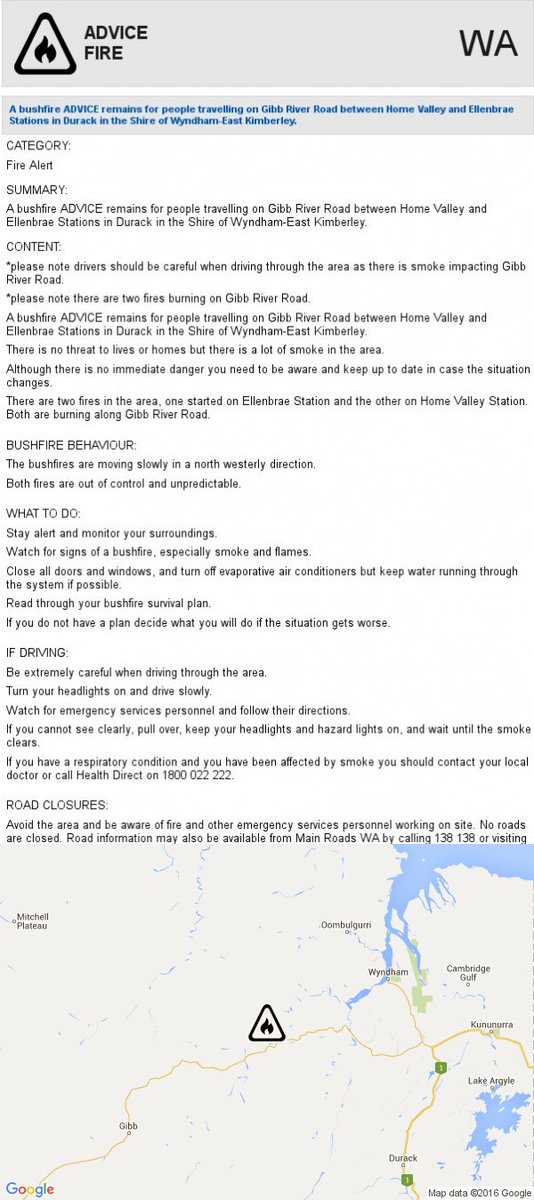 WA [ADVICE] FIRE WARNING - Durack 12/04 3:45pm AWST #DFES dfes.wa.gov.au/alerts/Pages/A…
