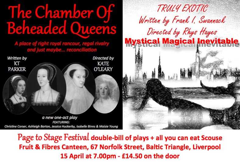 BeheadedQueens's tweet photo. #TravelTuesday
TRAVEL THROUGH TIME with two @P2S_Festival #plays &amp; feast on all-you-can-eat #scouse Apr15 7pm £14.50 https://t.co/CbUgicGYTS