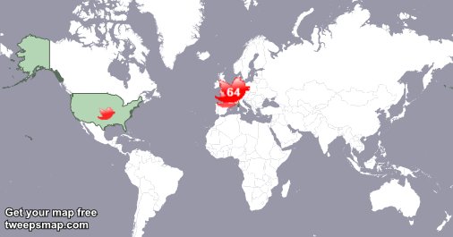 stephtine's tweet photo. Selon https://t.co/fW3aqrTl8c Mes followers vivent en: Belgique(64%),France(28%),États-Unis(4%) https://t.co/txLA7YGsNw