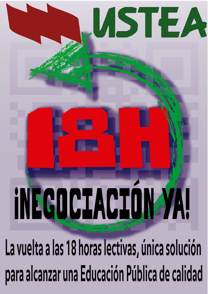 usteaeducacion's tweet image. Recogida de firmas por las 18 horas lectivas en Secundaria | FIRMA AHORA| goo.gl/XTz6ci Contigo es posible