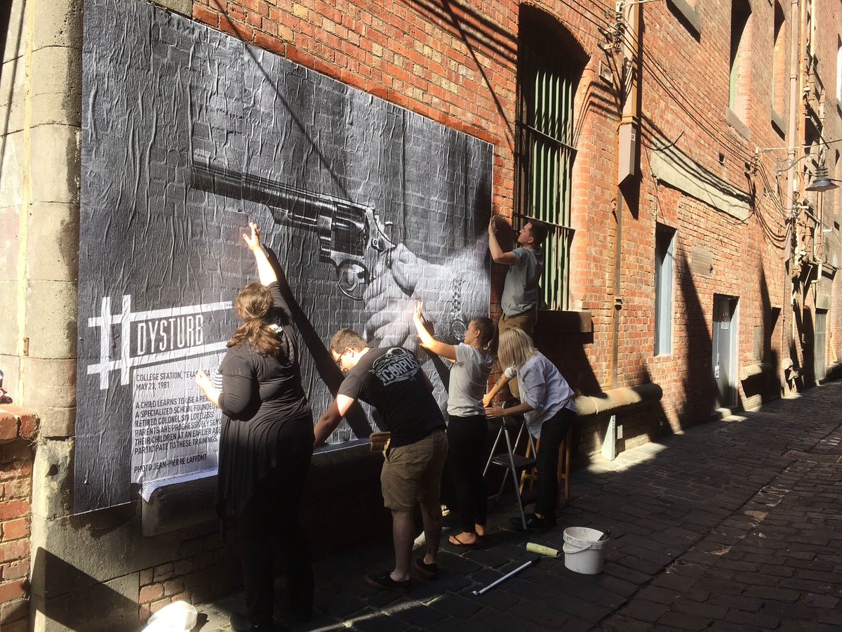 Dysturbofficial's tweet photo. Keep your eyes peeled for @jplaffont’s photo on the outside of @SunMoth! A BIG thanks to @PSC_Melbourne students! https://t.co/K4ICW6AjRG