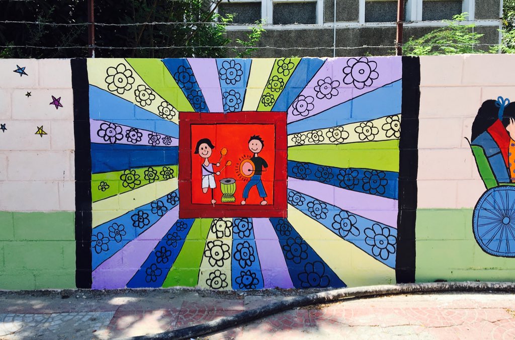 KriFoundation's tweet photo. We have now completed the wall at Spastic Society, Taramani! Hopefully it's not going to be misused anymore. :) https://t.co/V3jp0aKhO3