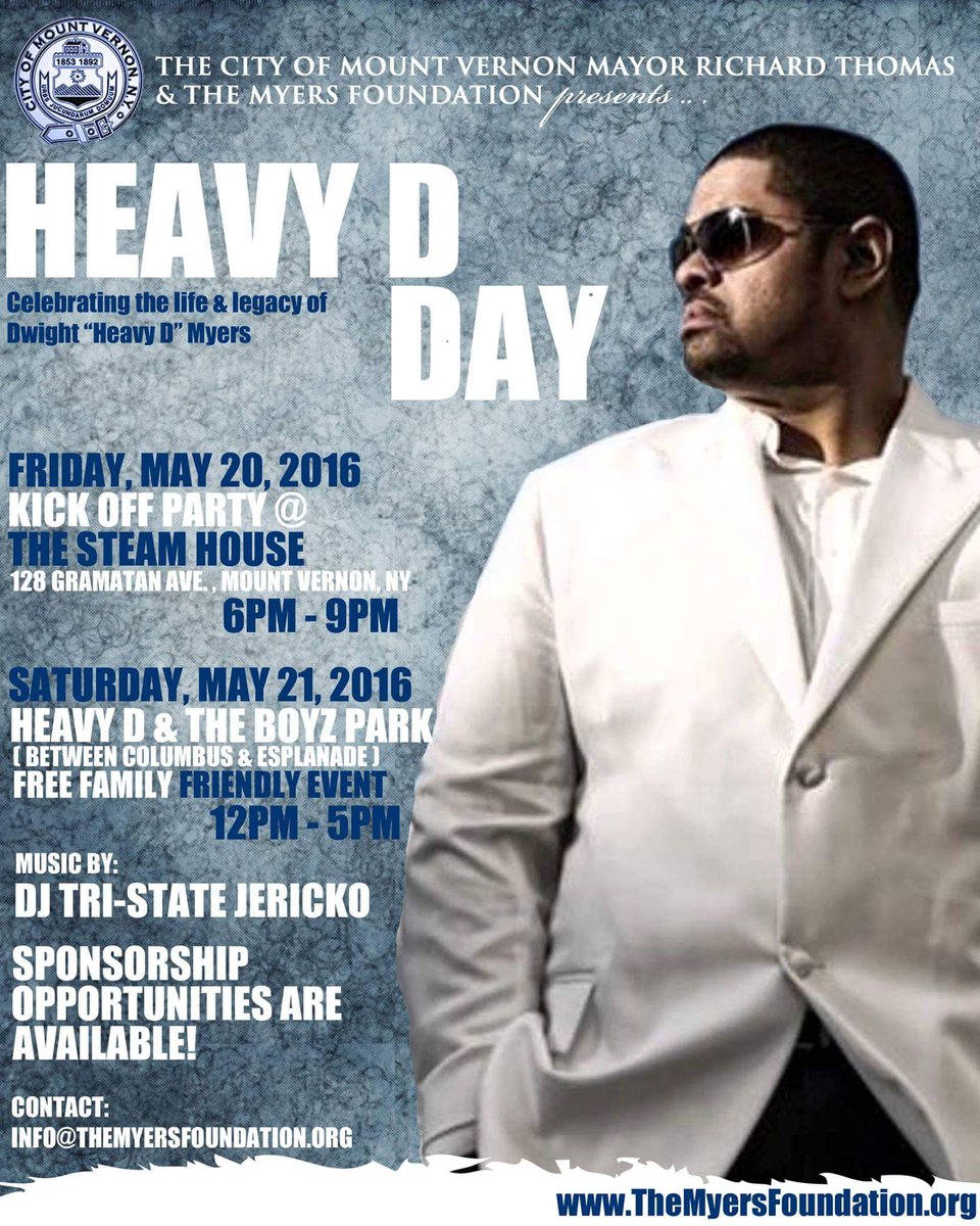mdmdigital's tweet photo. Save the date #HEAVYDDAY @mdmdigital @JaceneMedia @BeeStewi @OkLowe @MayorRichThomas @iamdiddy @BlkWestchesterM https://t.co/rVZpFlPN9u