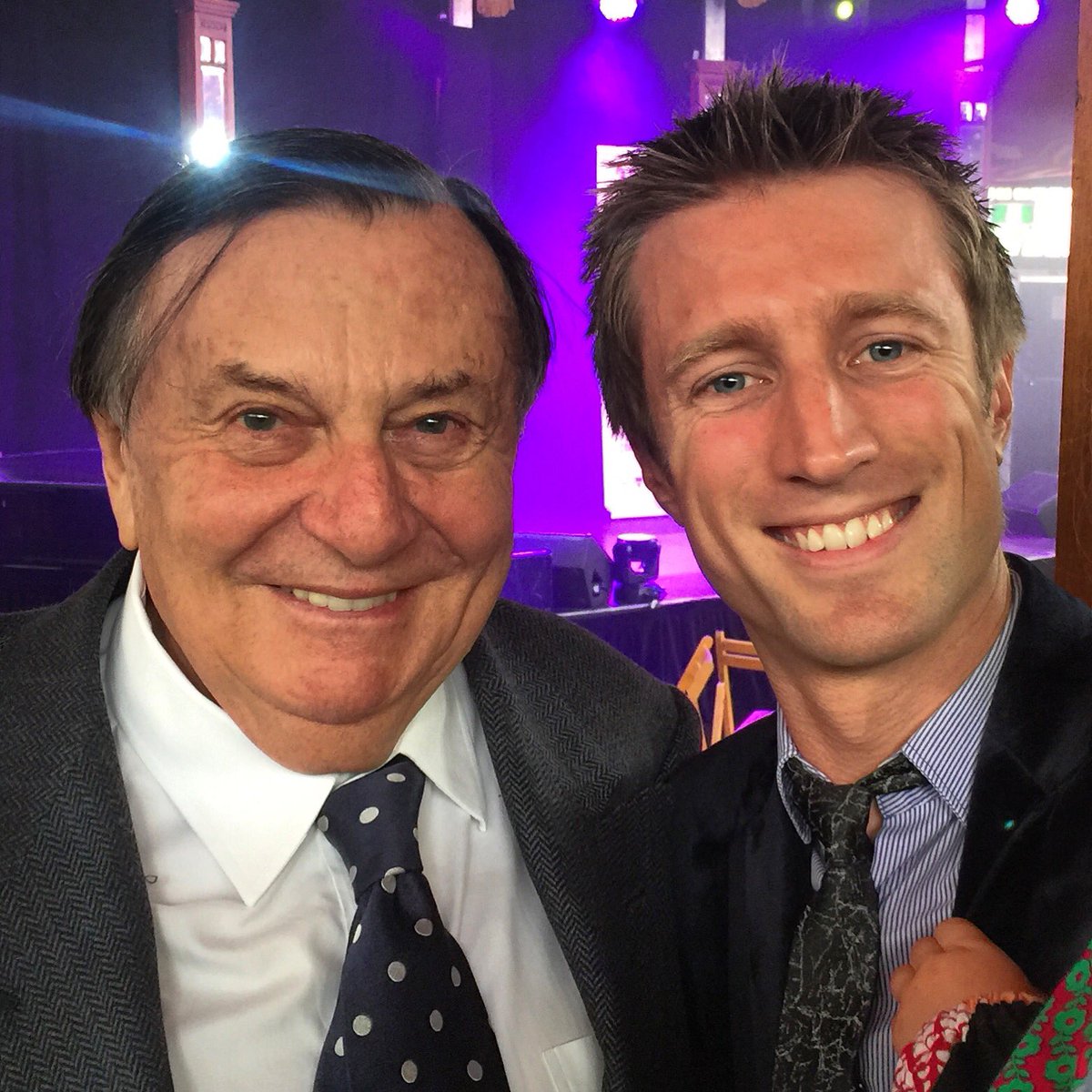 @SammyJ_comedian hanging out with #barryhumphries at @micomfestival 2016 #barryawards nominations yesterday