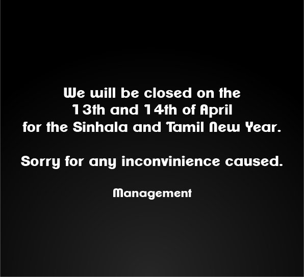 SilkCmb's tweet photo. We are closed on the 13th &amp; 14th. https://t.co/CSgeTj3Gjc