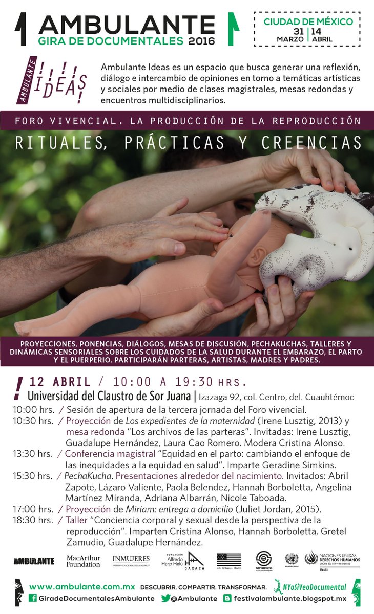 lazarovaliente's tweet photo. Último día DF: La Producción de la #REproducción #Ambulante2016 Claustro de Sor Juana @_MamaNatural @ClaudiaLizaldi https://t.co/j2eIop6vEH