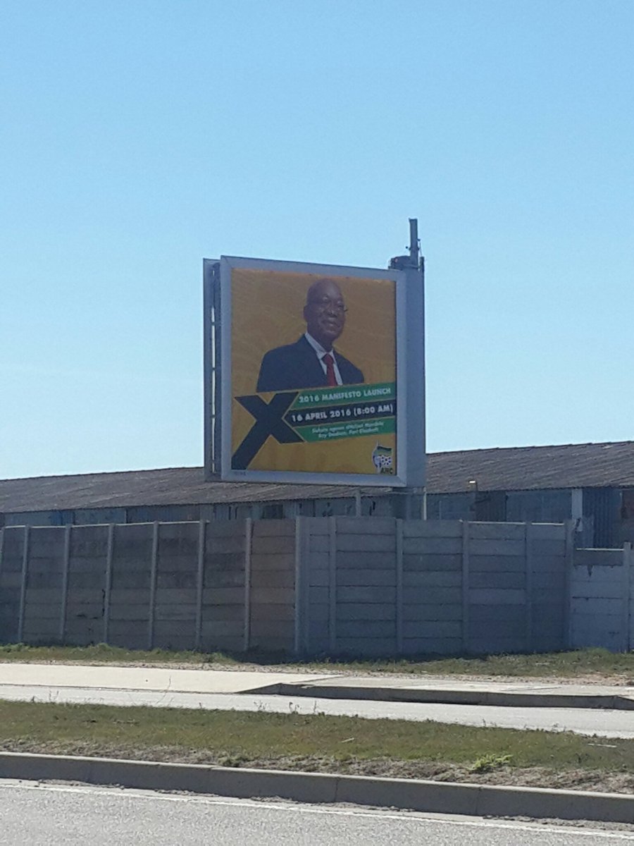 POWER987News's tweet photo. President #Zuma is face @MYANC campaign #RoadToElections All parties running a massive poster campaign #EaternCape https://t.co/Twpi3tIoa7