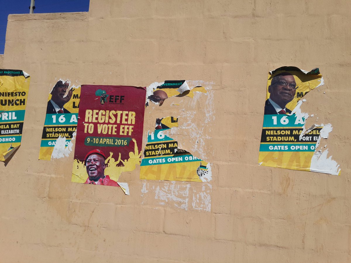 POWER987News's tweet photo. President #Zuma is face @MYANC campaign #RoadToElections All parties running a massive poster campaign #EaternCape https://t.co/Twpi3tIoa7