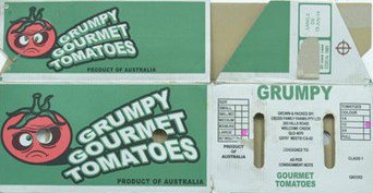 TroveAustralia's tweet photo. Cartonographer collection of fruit n' veg boxes now in Trove. Fave artwork? Grumpy tomato https://t.co/3QoFiDRLSY https://t.co/kQ8wbhL7Gy