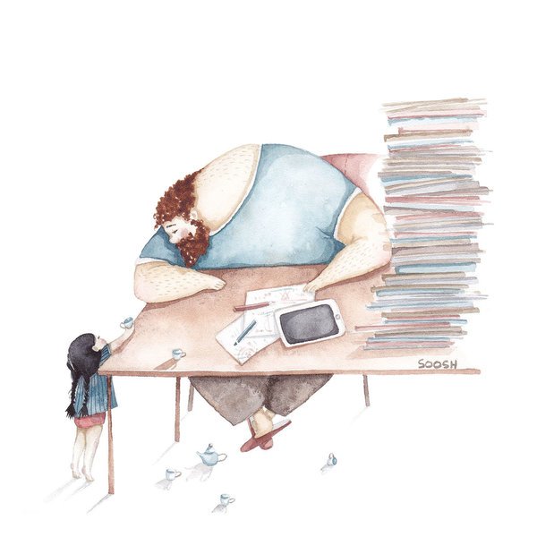 designmantic's tweet photo. Snezhana Soosh, a Ukrainian #Artist and #Illustrator, believes father-daughter relationships can be truly magical. https://t.co/RnUfpbrGFp