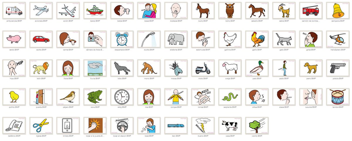 arasaac's tweet image. Conjunto de 62 "Tarjetas para trabajar las onomatopeyas básicas" con pictogramas ARASAAC.
arasaac.org/materiales.php…