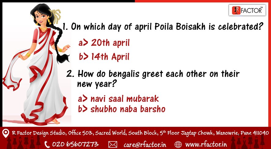 RFactorFashion's tweet photo. Poila Boisakh-the day the calendar turns &amp; ushers in the new! Be part of a simple contest about this joyous festival https://t.co/ThAuIiS265