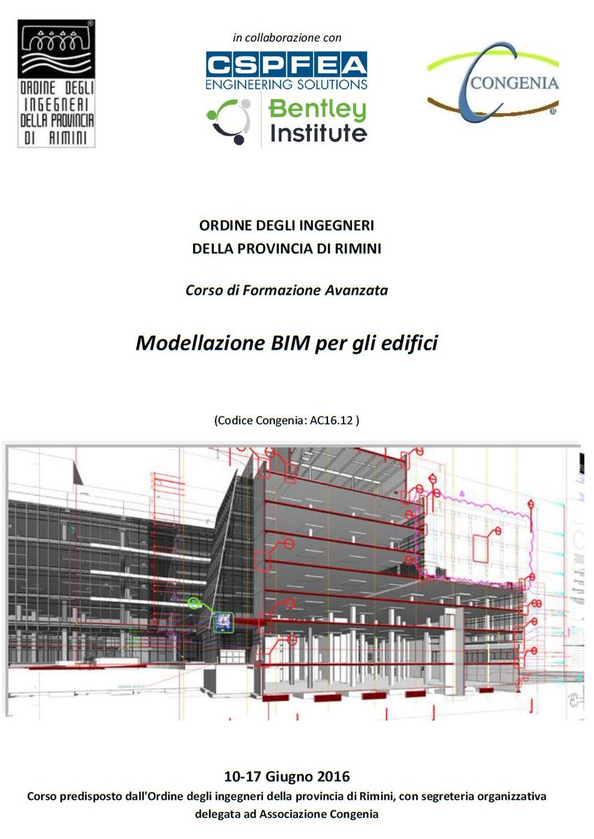 Ing_d_Strutture's tweet photo. Parlare di #BIM, a Giugno, a Rimini @cspfea 
X info https://t.co/E4s3uUz8ho https://t.co/kfhzli8O42