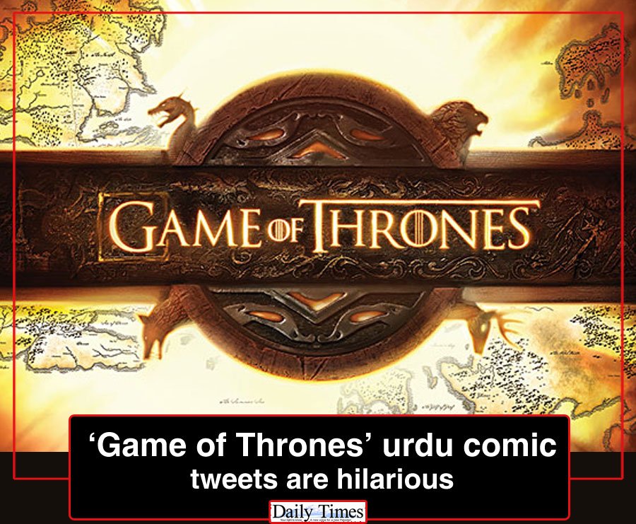 LifeStyle_DT's tweet photo. @GameOfThrones #UrduVersion will make you laugh out loudly @GoT_Urdu
Read more: https://t.co/wQyezGmewQ https://t.co/chHywFpg9S