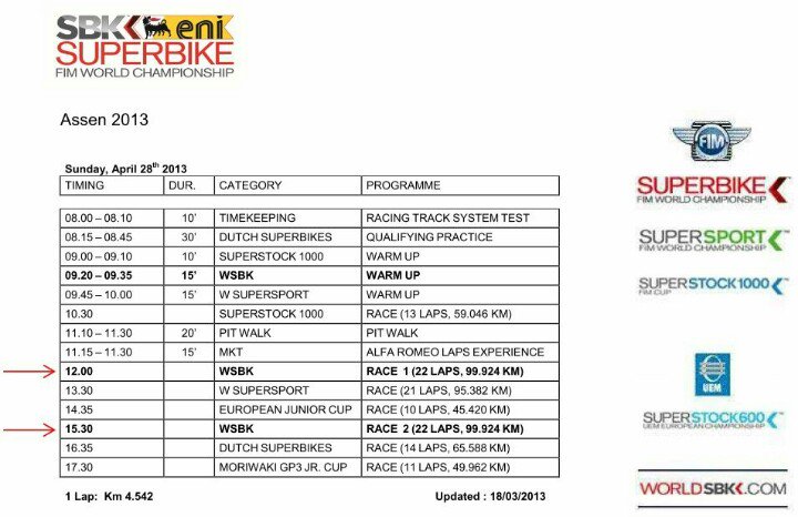 jahooftman's tweet photo. @WorldSBK Free suggestion for 2017 time schedule @motomatters https://t.co/8Uozk9cNse