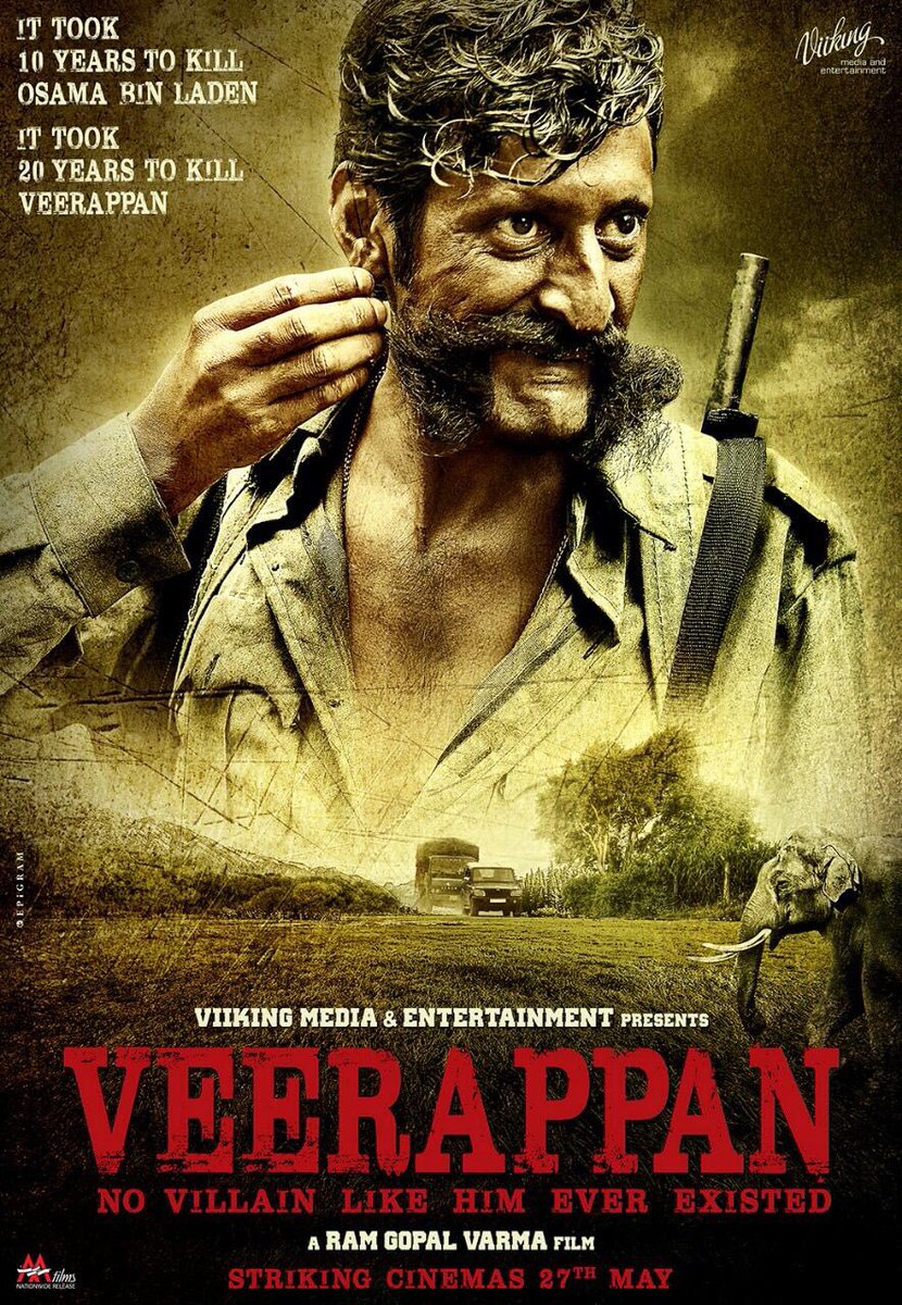 #VeerappanFirstLook poster. #KillingVeerappan by #RamGopalVarma