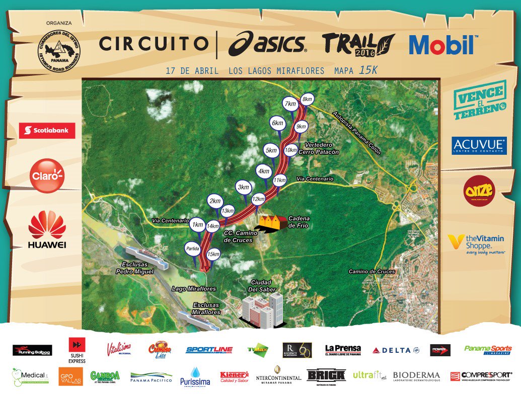 Ruta 15k <a href="/circuitoasics/">Circuito Asics</a> Trail domingo 17 Lagos de Miraflores @ScotiabankPA <a href="/RunningBalboa/">Running Balboa</a> <a href="/tvmaxpanama/">TVBasuraPanama</a>