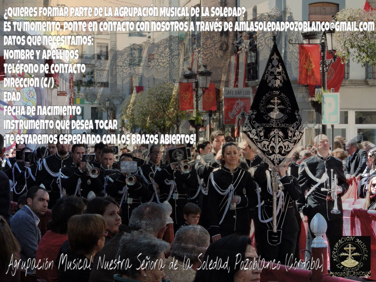 Si quieres formar parte de nuestra AM es tu momento, ponte en contacto con nosotros amlasoledadpozoblanco@gmail.com