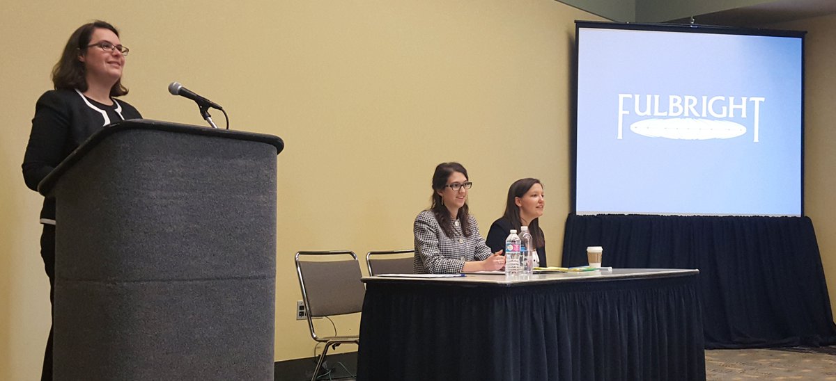 FulbrightSchlrs's tweet photo. Missed our panel at #TESOL16? Learn abt #Fulbright Scholar #TEFL awards at our 4/27 webinar: https://t.co/s9MS1YIDiA https://t.co/PuQ3e41565