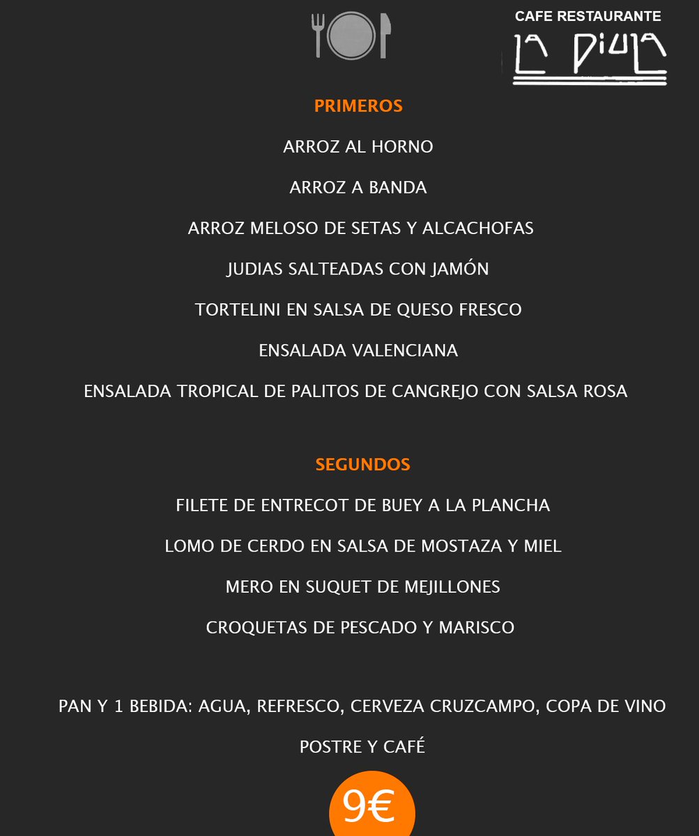 LaPiula45's tweet photo. #Menú #comida #LaPiula martes 12 de abril de 2016. https://t.co/Bu9QX5kihG