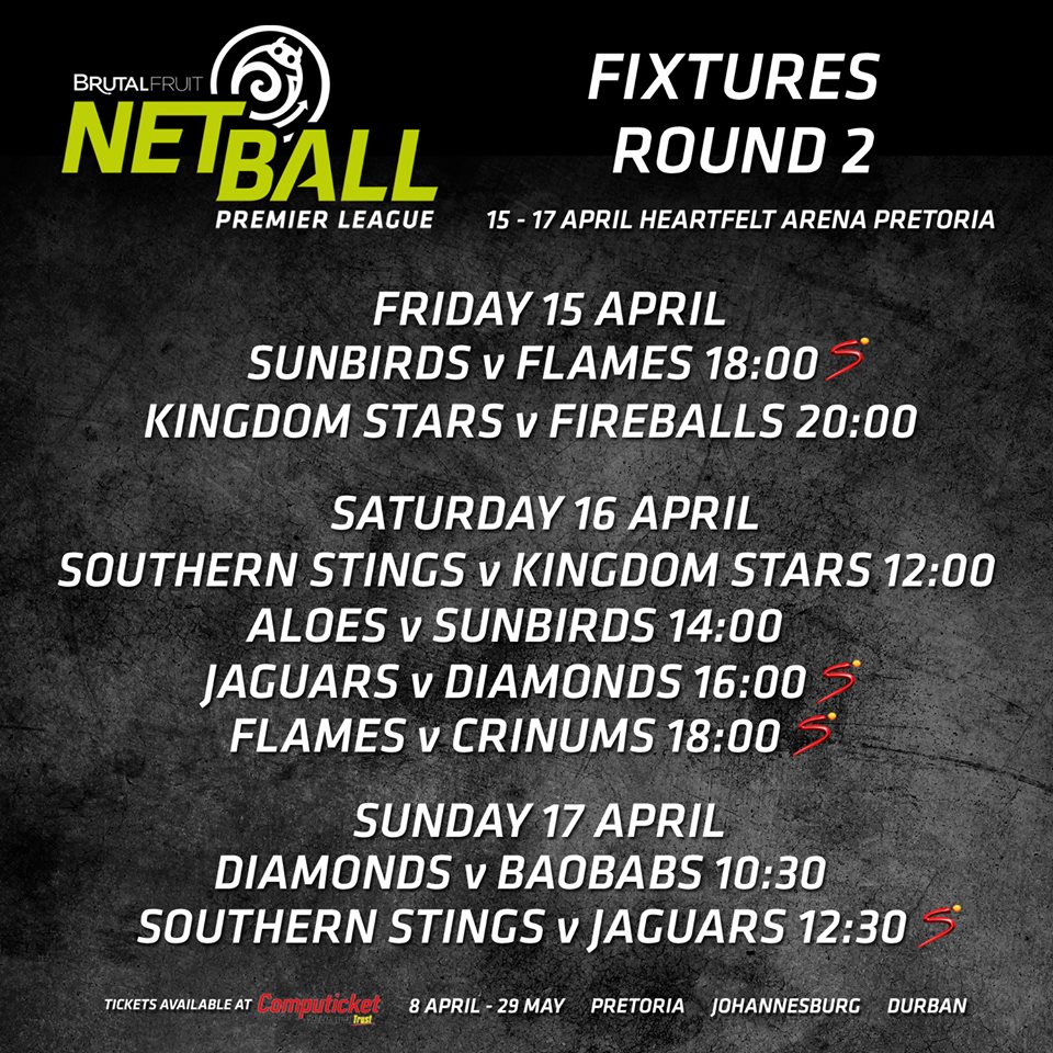 Get ready for some more BRUTAL #netball! It's Round 2 of the #BFNPL LIVE on <a href="/SuperSportTV/">SuperSport 🏆</a> Channel 210 #SSNetball