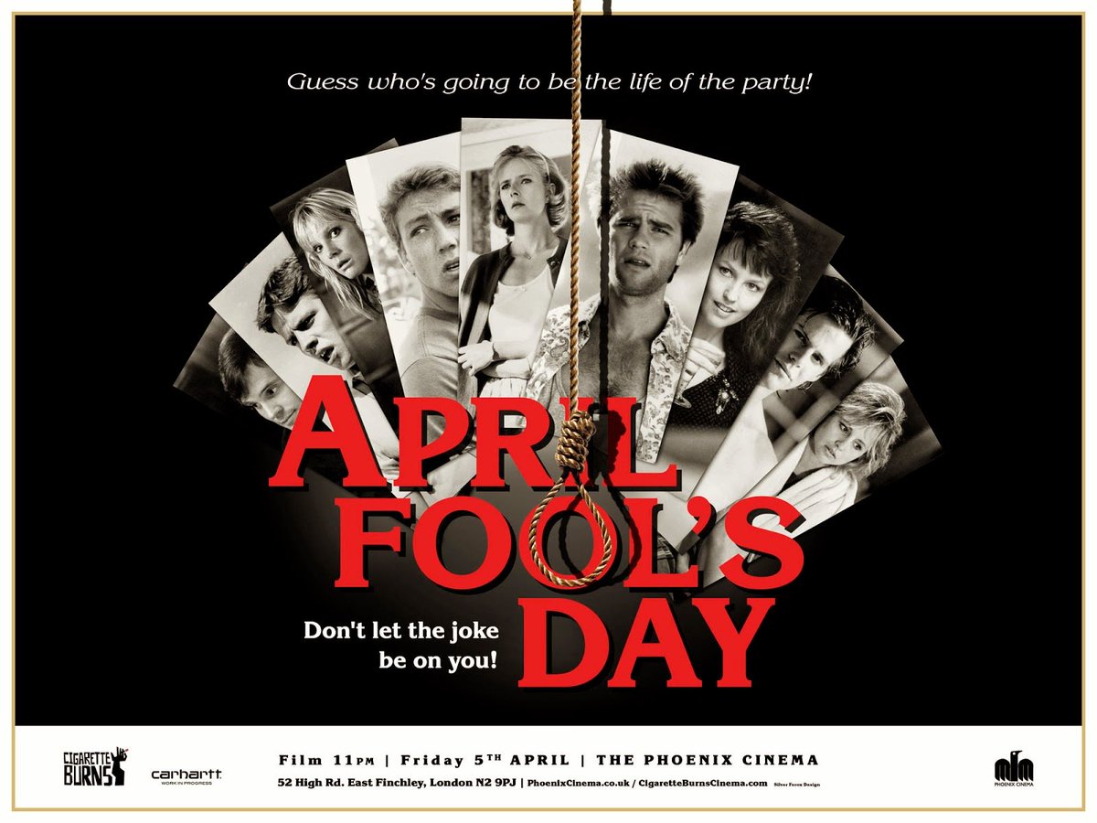 DeadByDawnNet's tweet photo. Don't let the joke be on you! "April Fool's Day" (1986) #horror #DeborahForeman #AmySteel https://t.co/Tc5AKWyd63