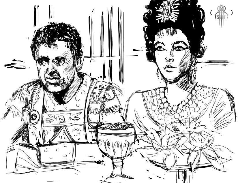 ASHLER_'s tweet photo. #elizabethtaylor #richardbuton #celopatra #Twitch #digital #sketch https://t.co/P15NYxhwXO #TwitchCreative #Art #ink https://t.co/eyfsXdEv2u