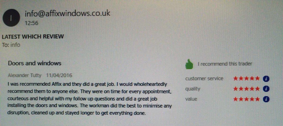 Affix_Windows's tweet photo. 2 fab reviews! #AffixWindows #London #Charlton #Greenwich #UPVC https://t.co/YnWmEdkLqZ