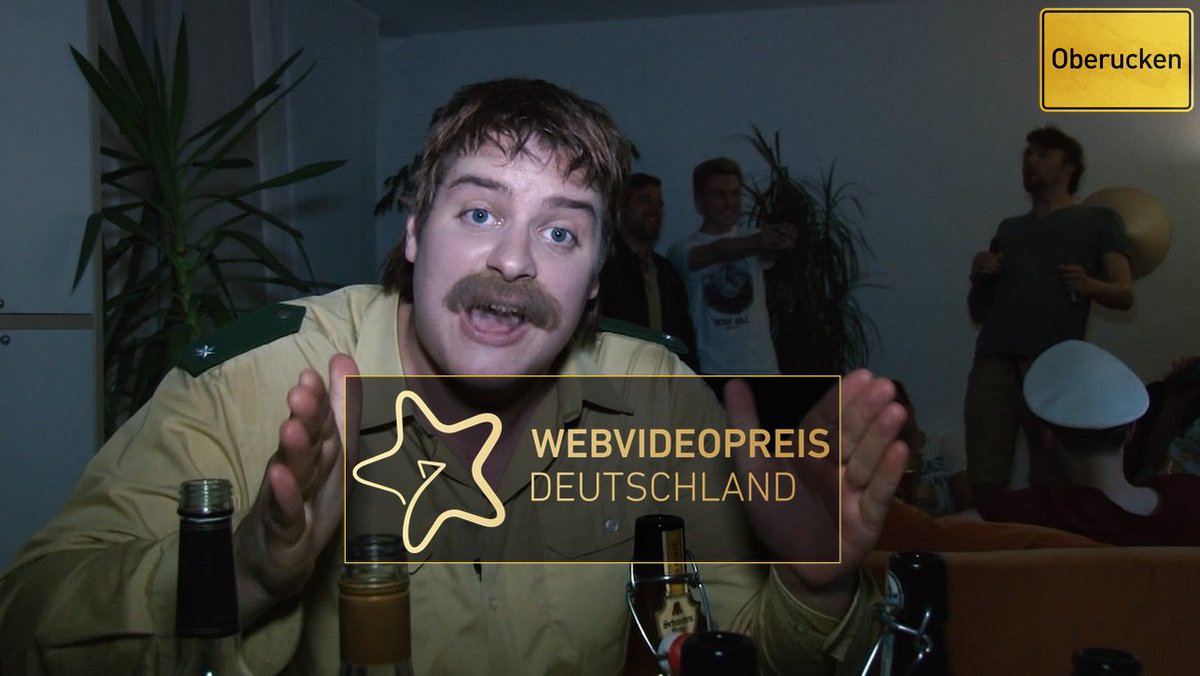 SceneTake's tweet photo. Ob #OBERUCKEN beim @webvideopreis von der #Academy nominiert wird? Abwarten und #Uckenbräu trinken ;-) #SceneTake https://t.co/dMUgRDLI3x