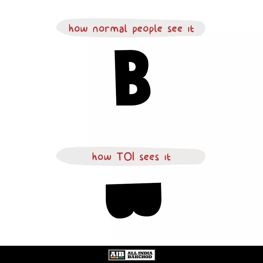 AllIndiaBakchod's tweet photo. Things from a different perspective.
#TOI https://t.co/Zc70HihuPq