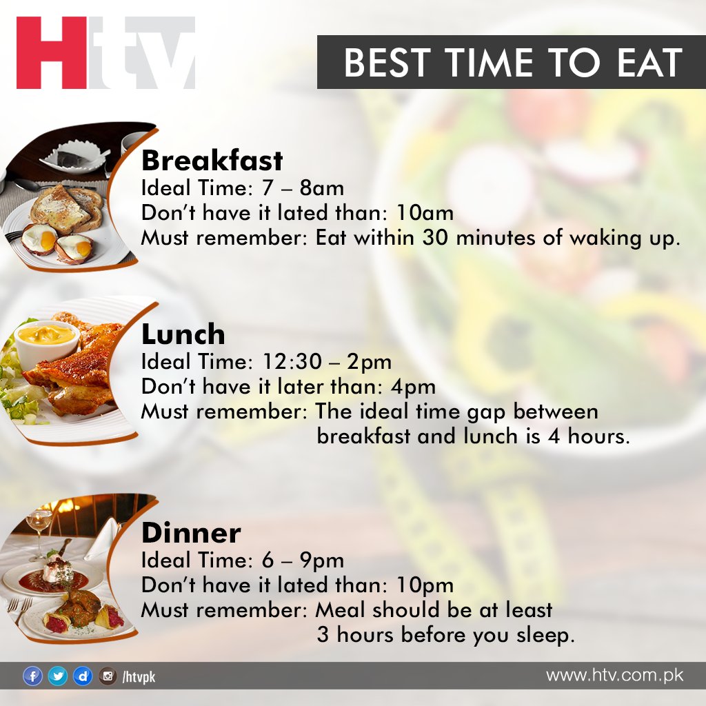 htvpk's tweet photo. Eating healthy is important. But eating on time is very important. #htvpk #tips https://t.co/4rXkTbciIR