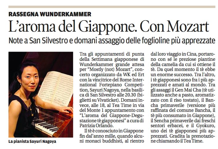 Oggi alla Basilica di S.Silvestro a #Trieste la pianista Sayuri Nagoya in Mostly (not) Mozart #settimanagiapponese
