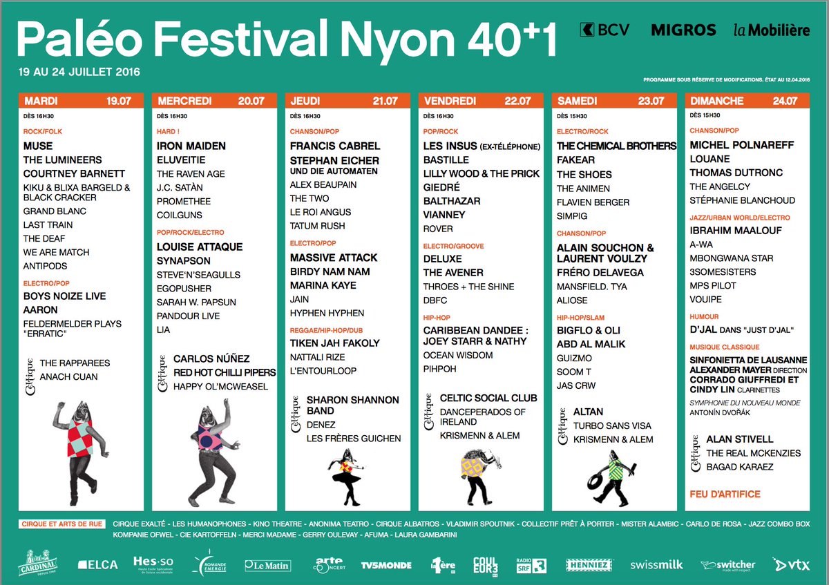Commeet_unine's tweet photo. Le programme complet de @PaleoFestival ! #paleo2016 #commeetdanslaplace #nyon https://t.co/JXAiEDdbGt
