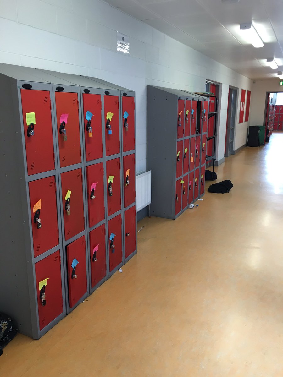 cpsetanta's tweet image. Positive messages put on all students lockers by rang Tara #meithealweek #5waystowellbeing #give