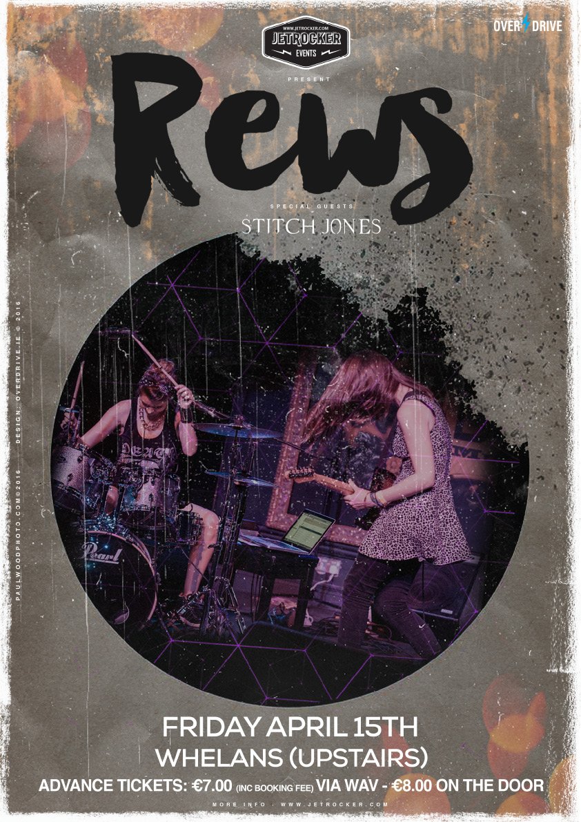 #LiveMusic #Dublin #REWS #StitchJones #Pop #Rock