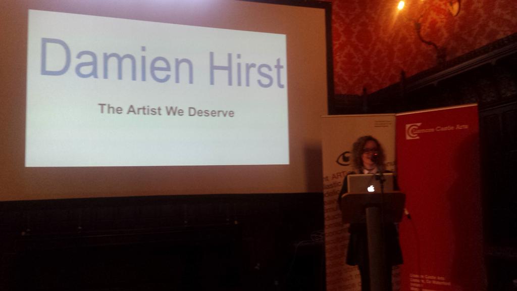 LCA_Gallery's tweet photo. Ava Hayes, St Aidan's, presenting on #DamienHirst #ArticulationIreland https://t.co/pRFfObE1gO