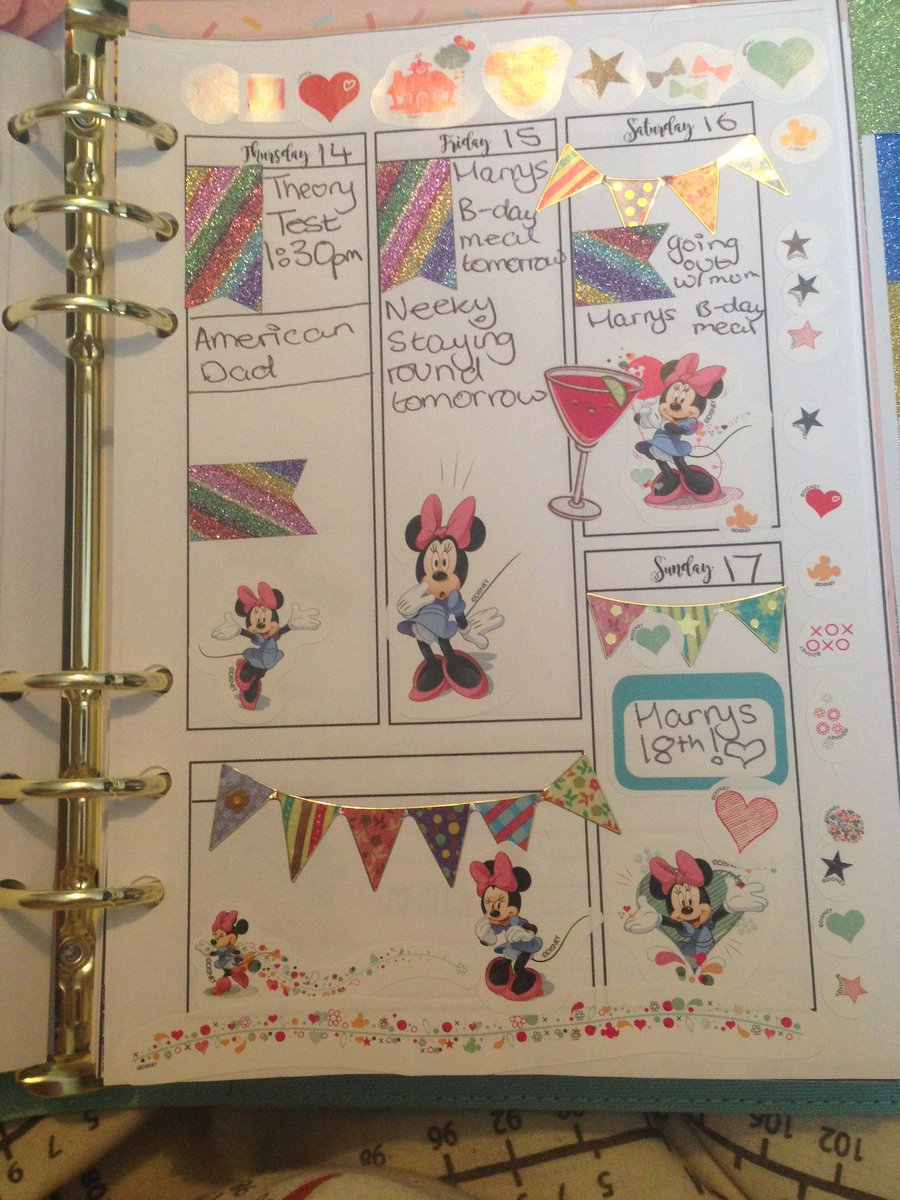 PlannerQueens's tweet image. Minnie Mouse spread this week I love it :D - corinne