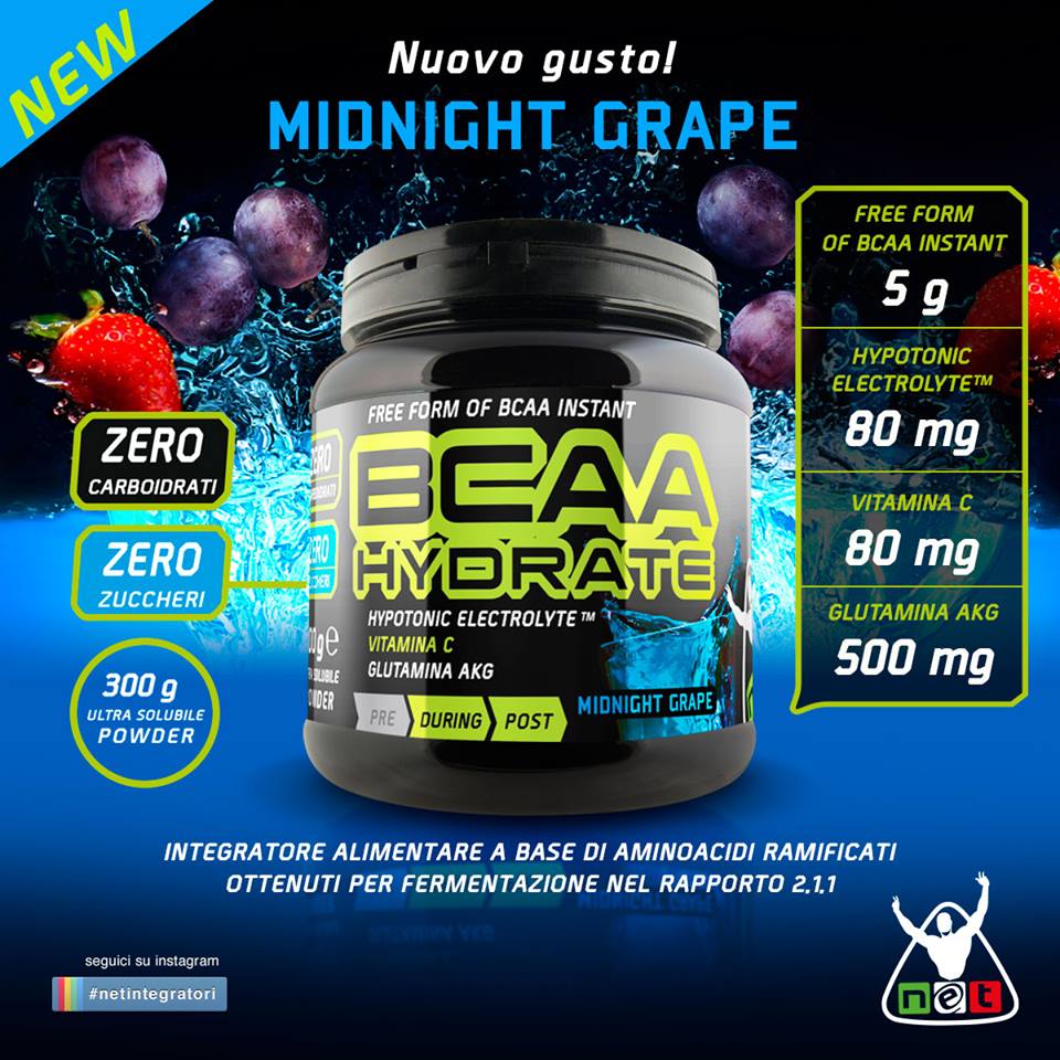 Netintegratori's tweet image. Nuovo gusto per il BCAA HYDRATE --&amp;gt; Midnight Grape!
Lo trovi nei #netpoint e online :)
bit.ly/25WFeTY