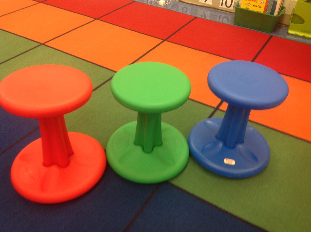 ClassWest's tweet photo. Excited about our @DonorsChoose wobble chairs! @sprshines @AlysonPerrin @Gwd50Schools #wobblewithit https://t.co/YFu5ibuHmP