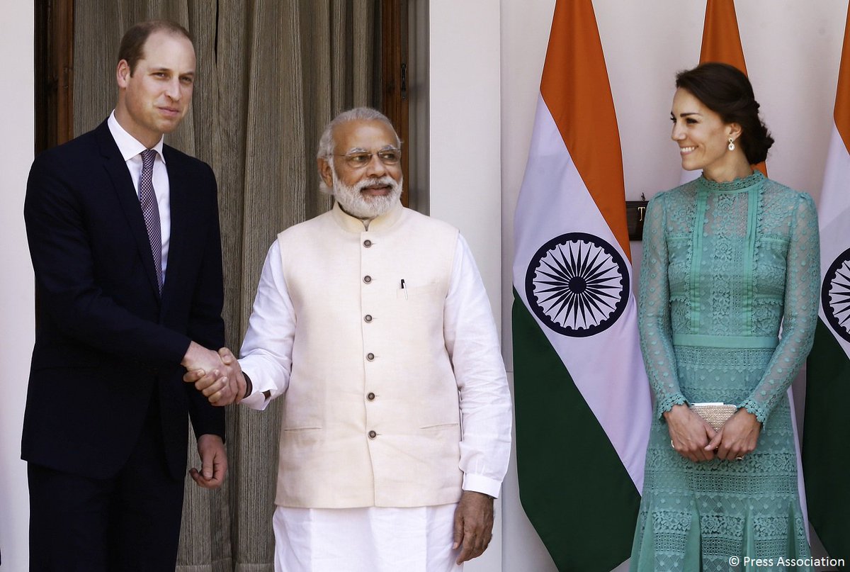KensingtonRoyal's tweet photo. The Duke and Duchess meet Indian Prime Minister @narendramodi in #NewDelhi #RoyalVisitIndia https://t.co/Wxx6qcDPwj