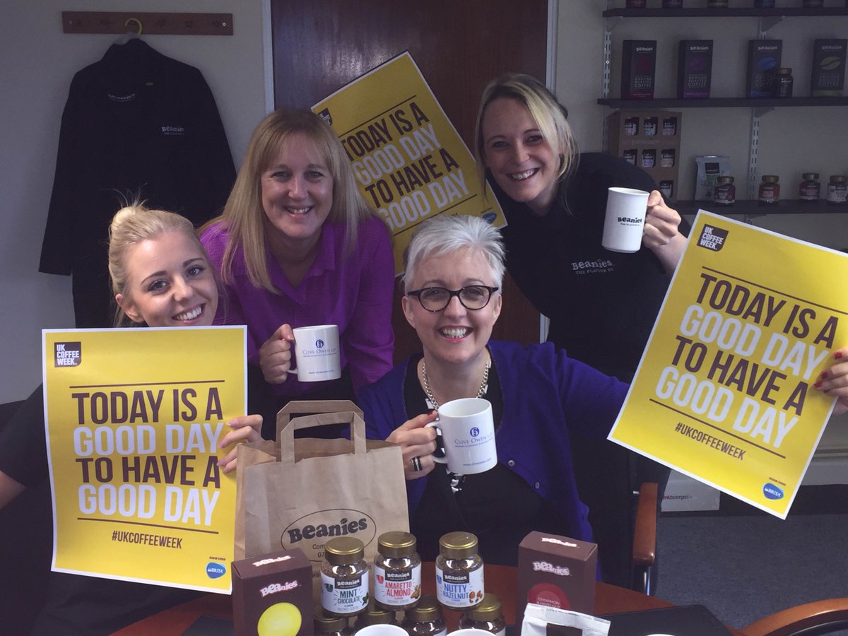 CliveOwenLLP's tweet photo. Great to share #UKCoffeeWeek #NationalCoffeeWeek with @Beanies_Flavour #thewaterfallproject @thewaterfallbox https://t.co/bmPXHdPL2Z